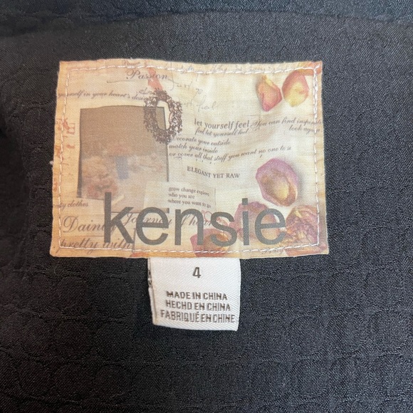 Kensie Black snap button front jacket size 4 - Picture 10 of 10